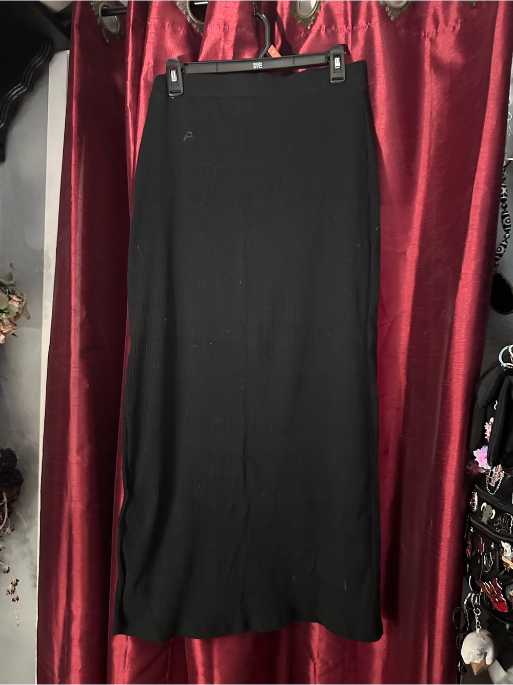 Old Navy Black Ribbed Maxi Skirt